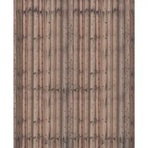 Narrow Mocha Pine Planks Printed Backdrop