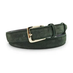 Narrow Seaweed Suede Belt