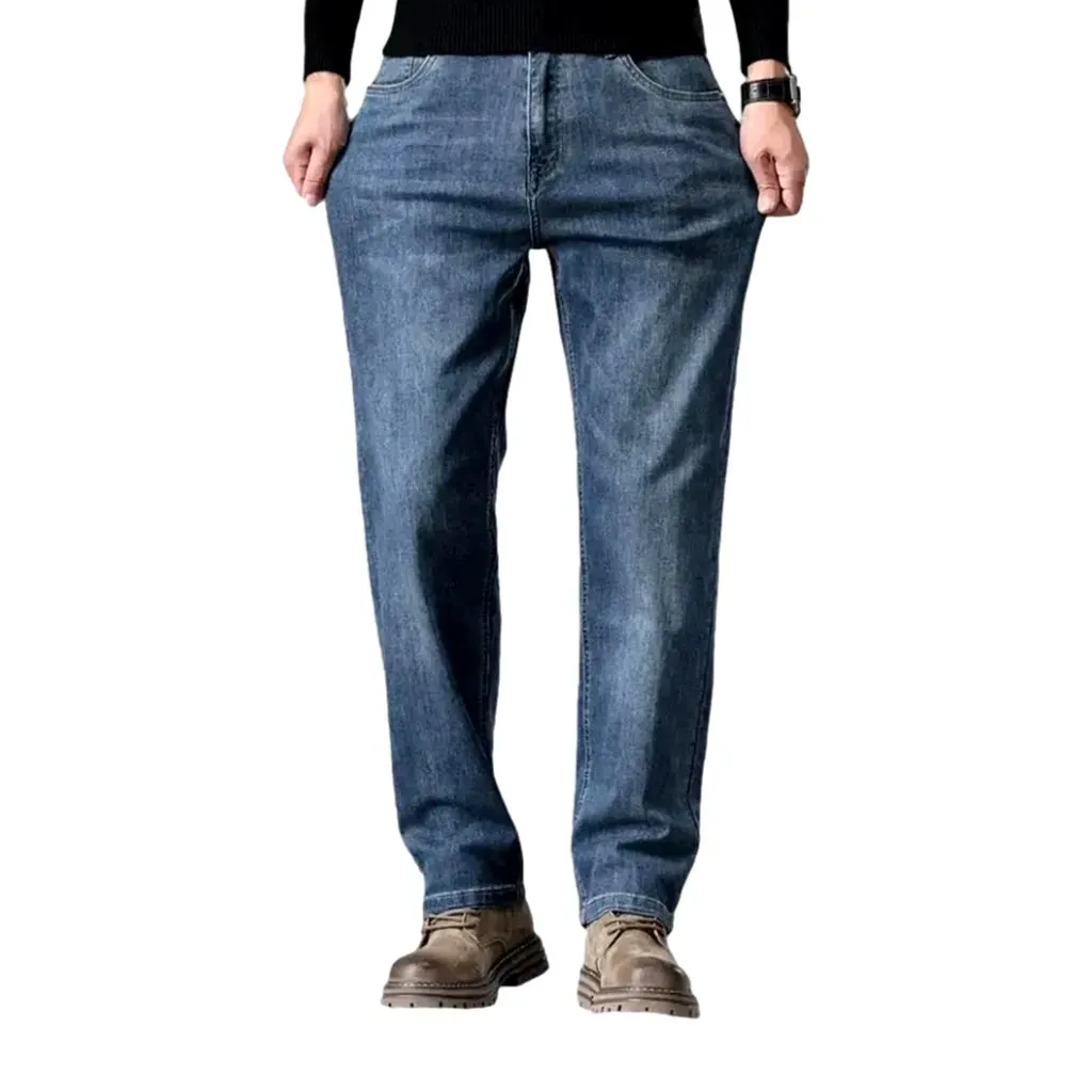 Narrowing vintage stretchable men's jeans