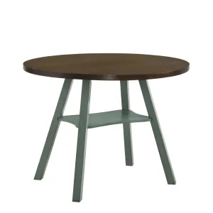 Narthan Farmhouse 47" Drop-Leaf Round Counter Height Table