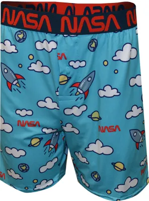 NASA Blast Off to Space Performance Fabric Lounge Shorts