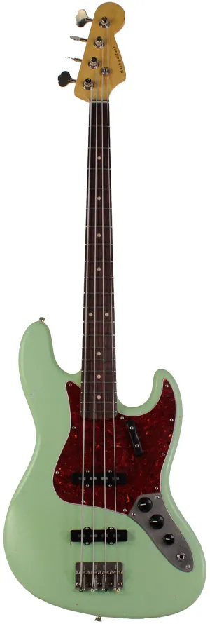 Nash JB63 Bass Guitar, Tortoise Shell, Surf Green, Light Aging