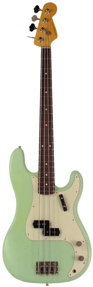 Nash PB63 Bass Guitar, Surf Green, Light Aging