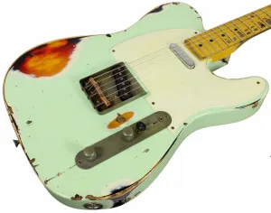 Nash T57 Guitar, Surf Green over 3 Tone Sunburst