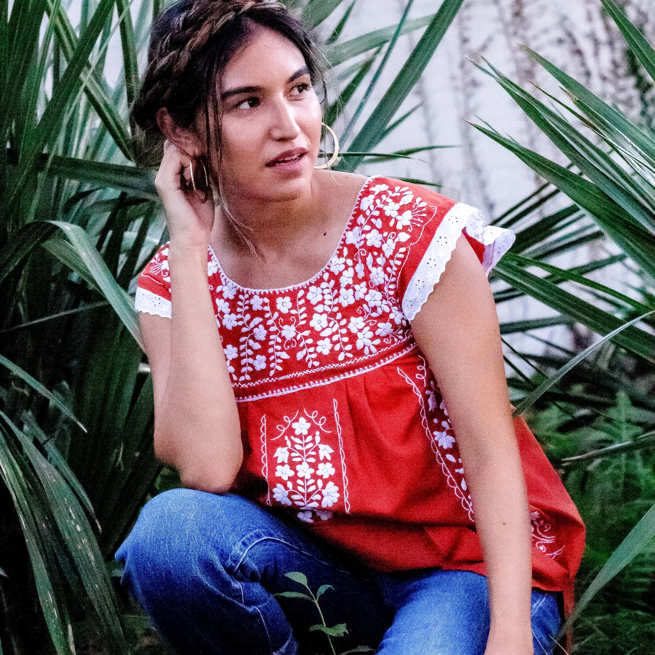 Natalia Lace Blouse - Hand Embroidered by Mexican Artisans