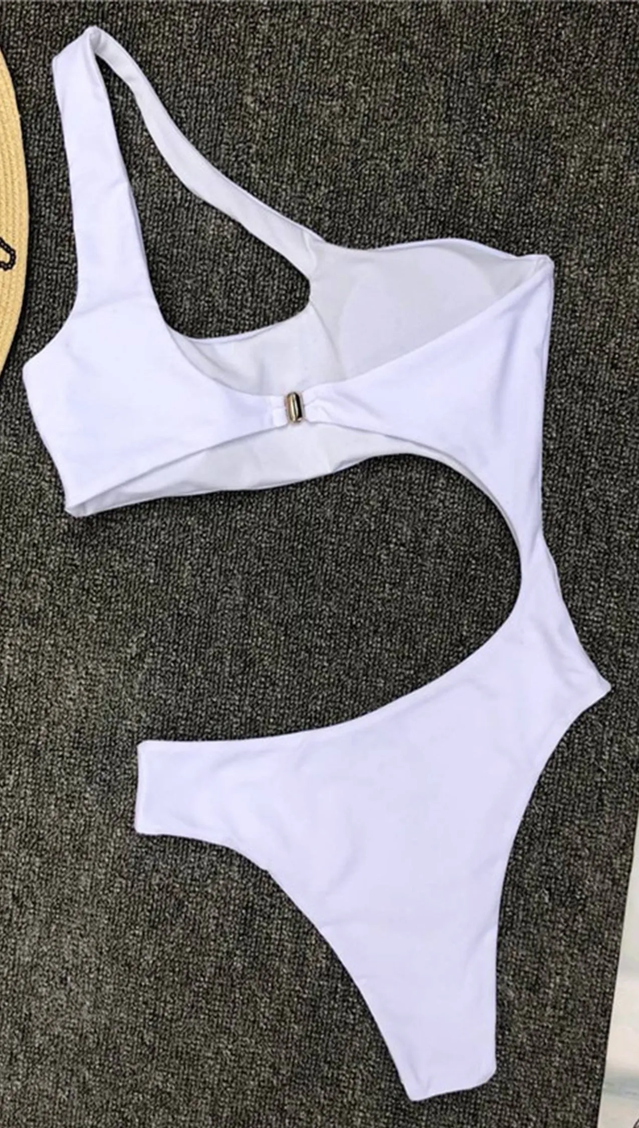 Natasha Asymmetrical One Piece White