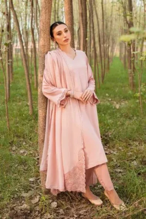 Natasha Kamal - Kashmiri Pink Coord Set with Dupatta - 3 Pieces