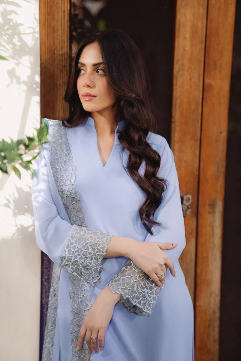 Natasha Kamal - Primrose - Periwinkle Tunic - Georgette - 3 Piece