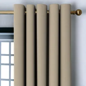 Natural Blackout Eyelet Curtains