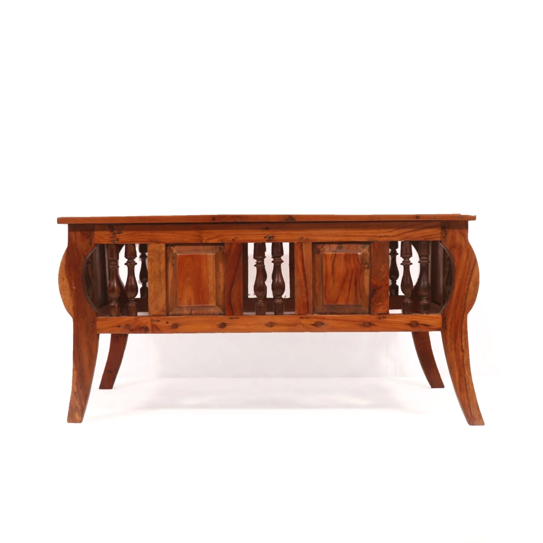 Natural Brown Touch Carved Handmade Coffee Table