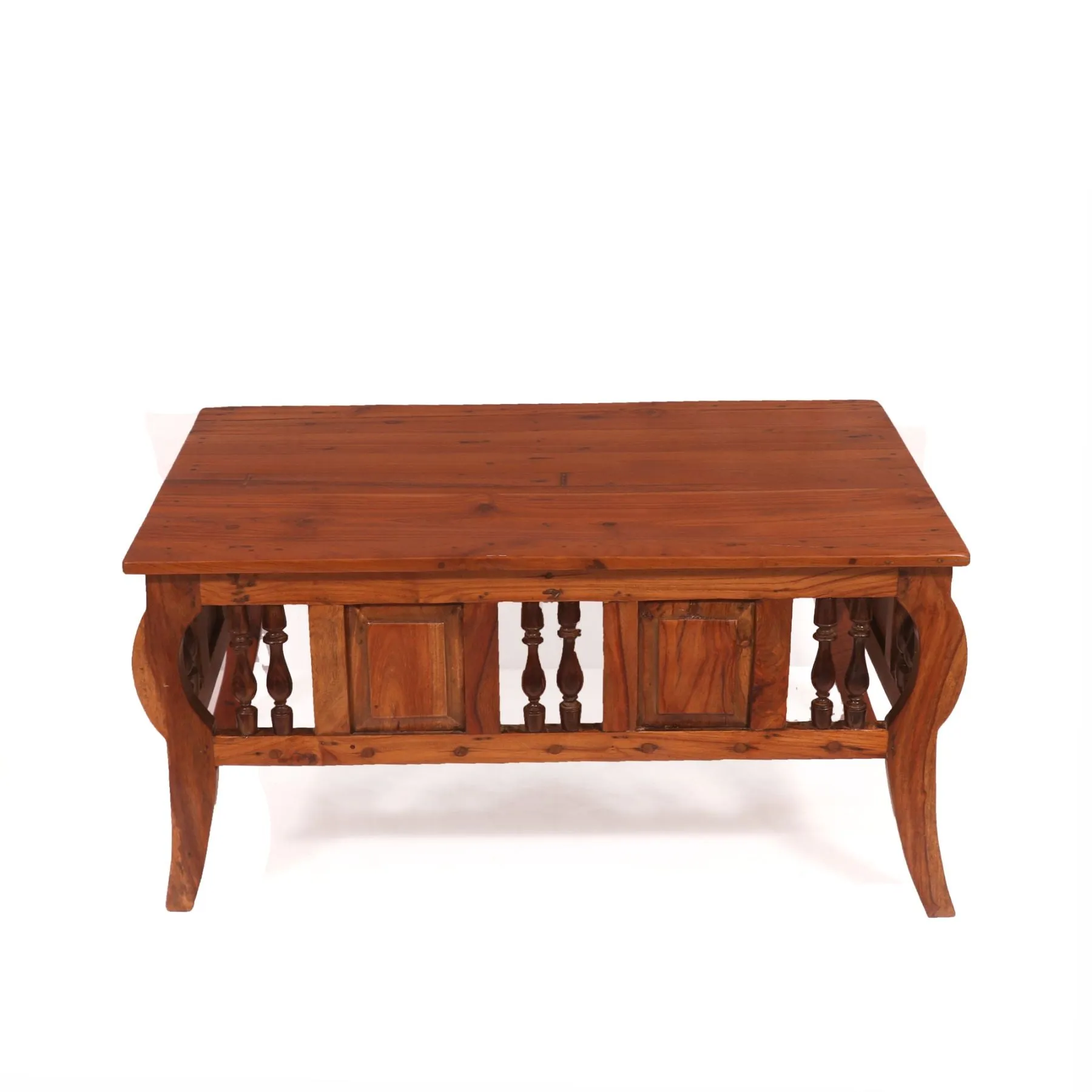 Natural Brown Touch Carved Handmade Coffee Table