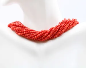 Natural Coral Beads Coral Round Coral beads Red Coral Beads Polished Coral Beads Natural Coral 3mm Bead DIY Jewelry 8 inch SKU: 115675