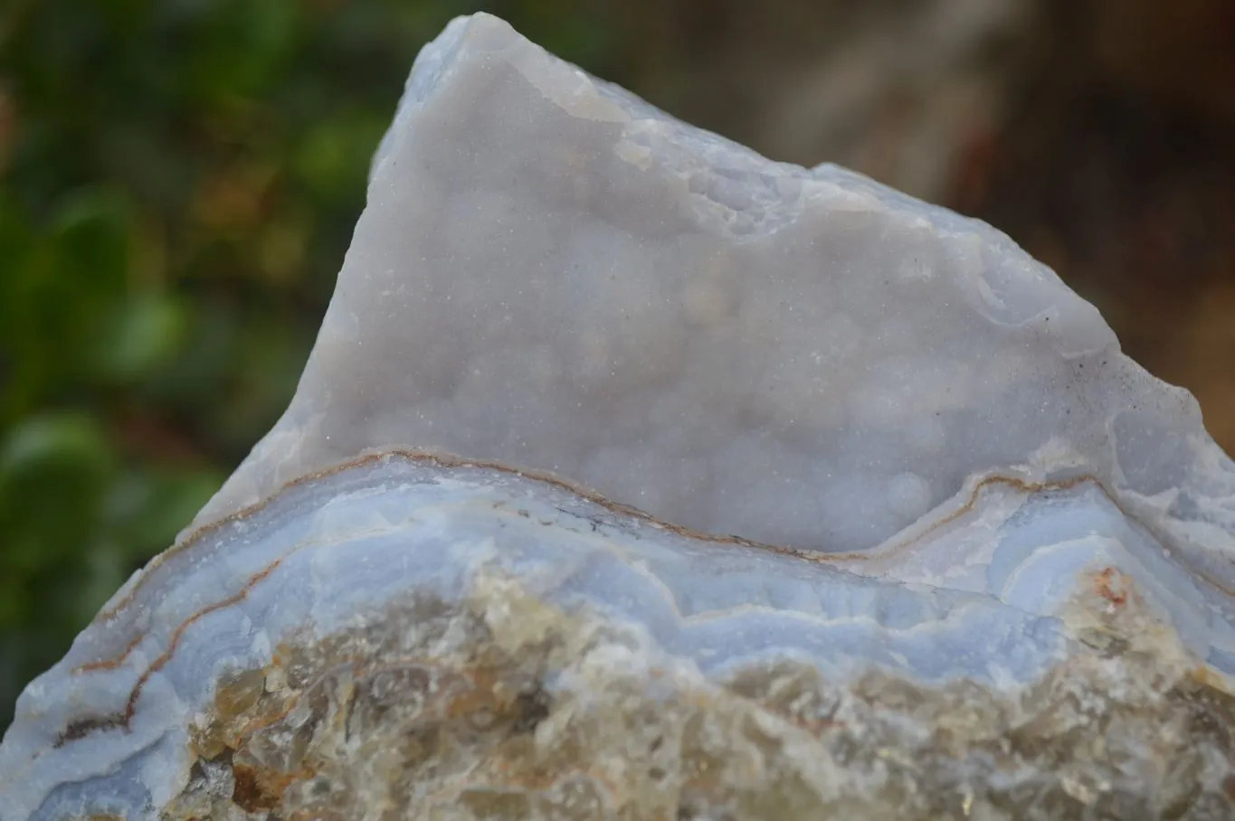 Natural Crystalline Blue Lace Agate Specimens x 2 From Namibia