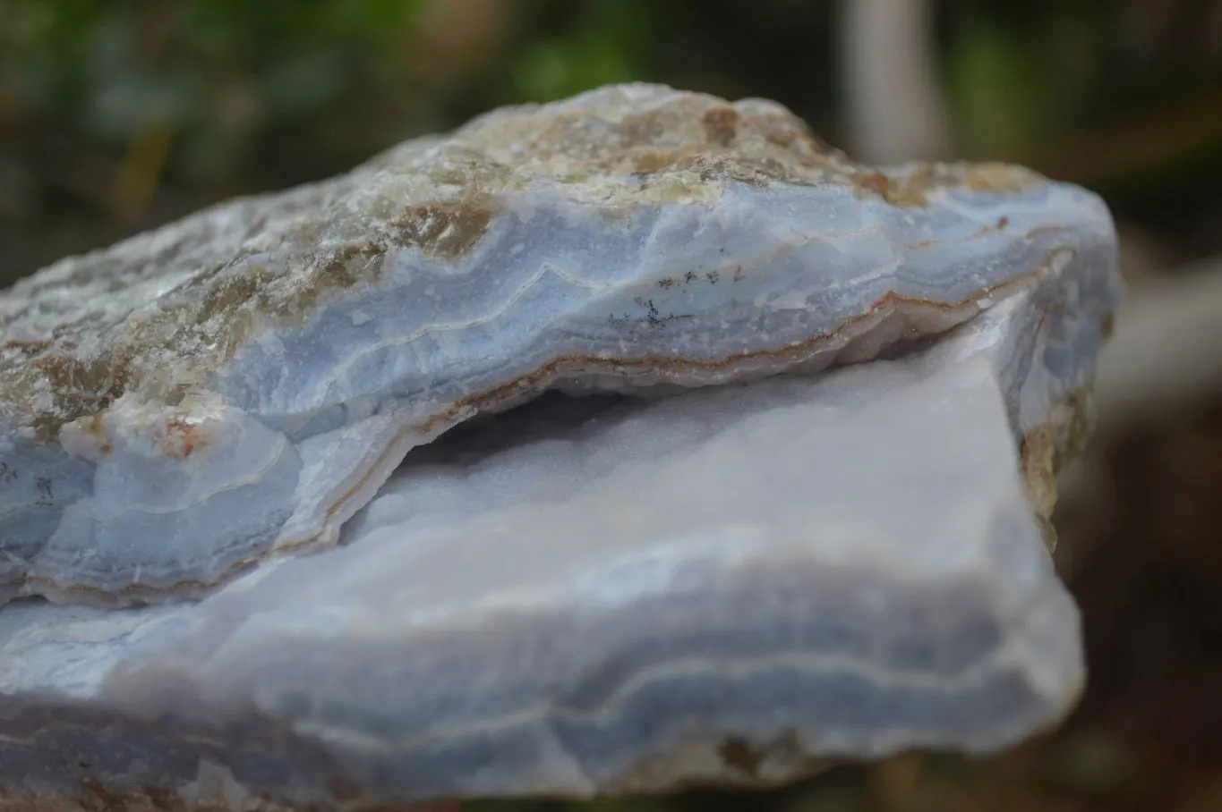 Natural Crystalline Blue Lace Agate Specimens x 2 From Namibia