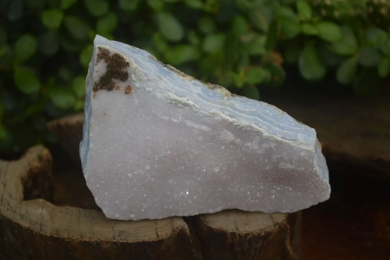 Natural Crystalline Blue Lace Agate Specimens x 2 From Namibia