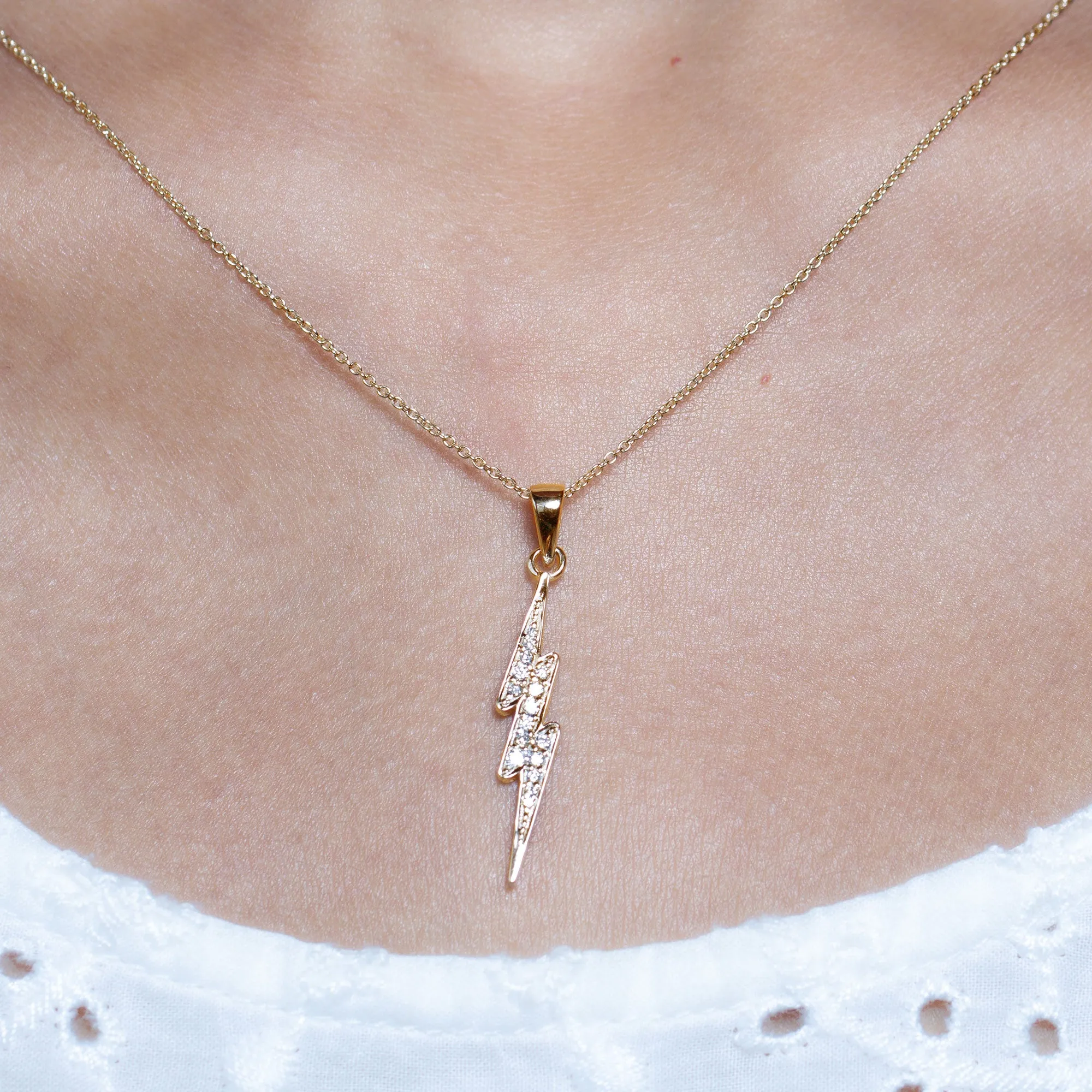 Natural Diamond Celestial Pendant in Gold