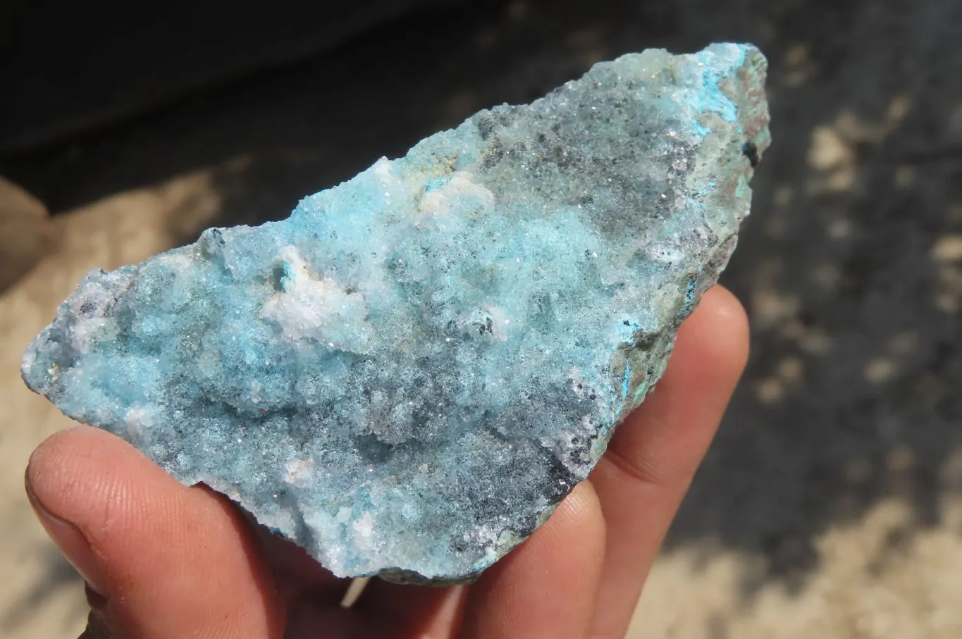 Natural Drusy Coated Chrysocolla Specimens x 4 From Congo