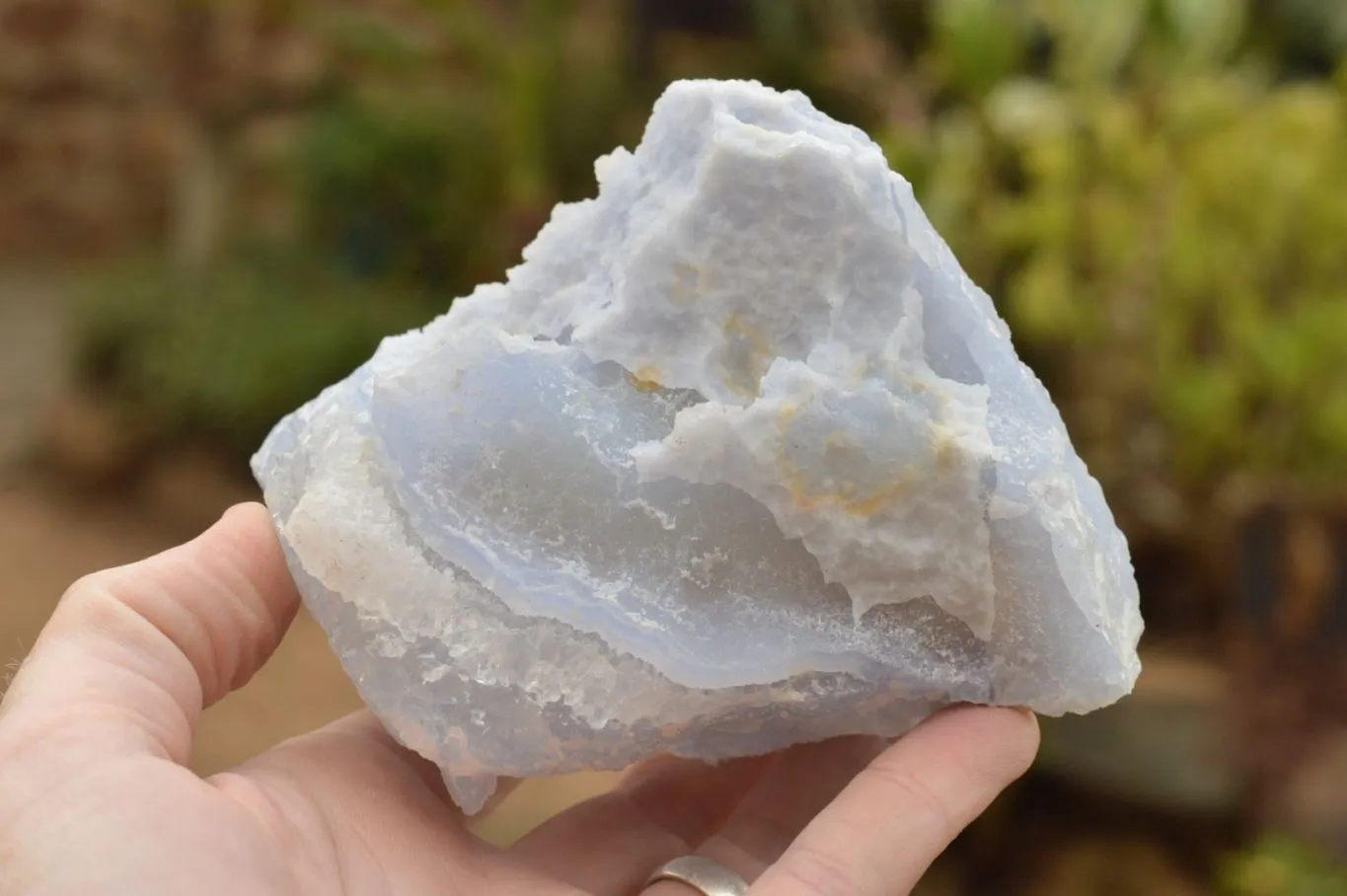 Natural Etched Blue Chalcedony Agate Specimens  x 5 From Nsanje, Malawi