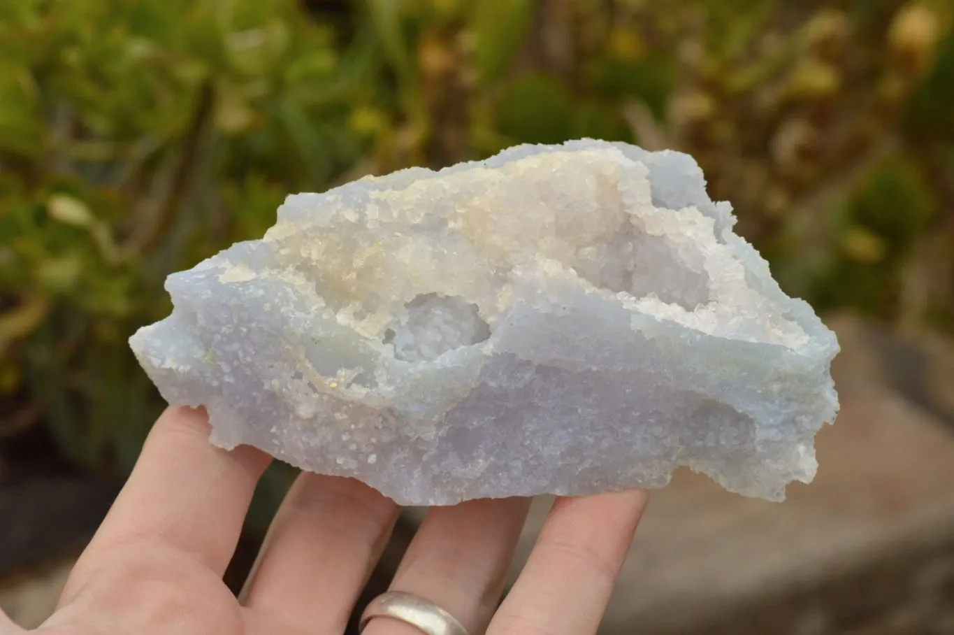 Natural Etched Blue Chalcedony Agate Specimens  x 5 From Nsanje, Malawi