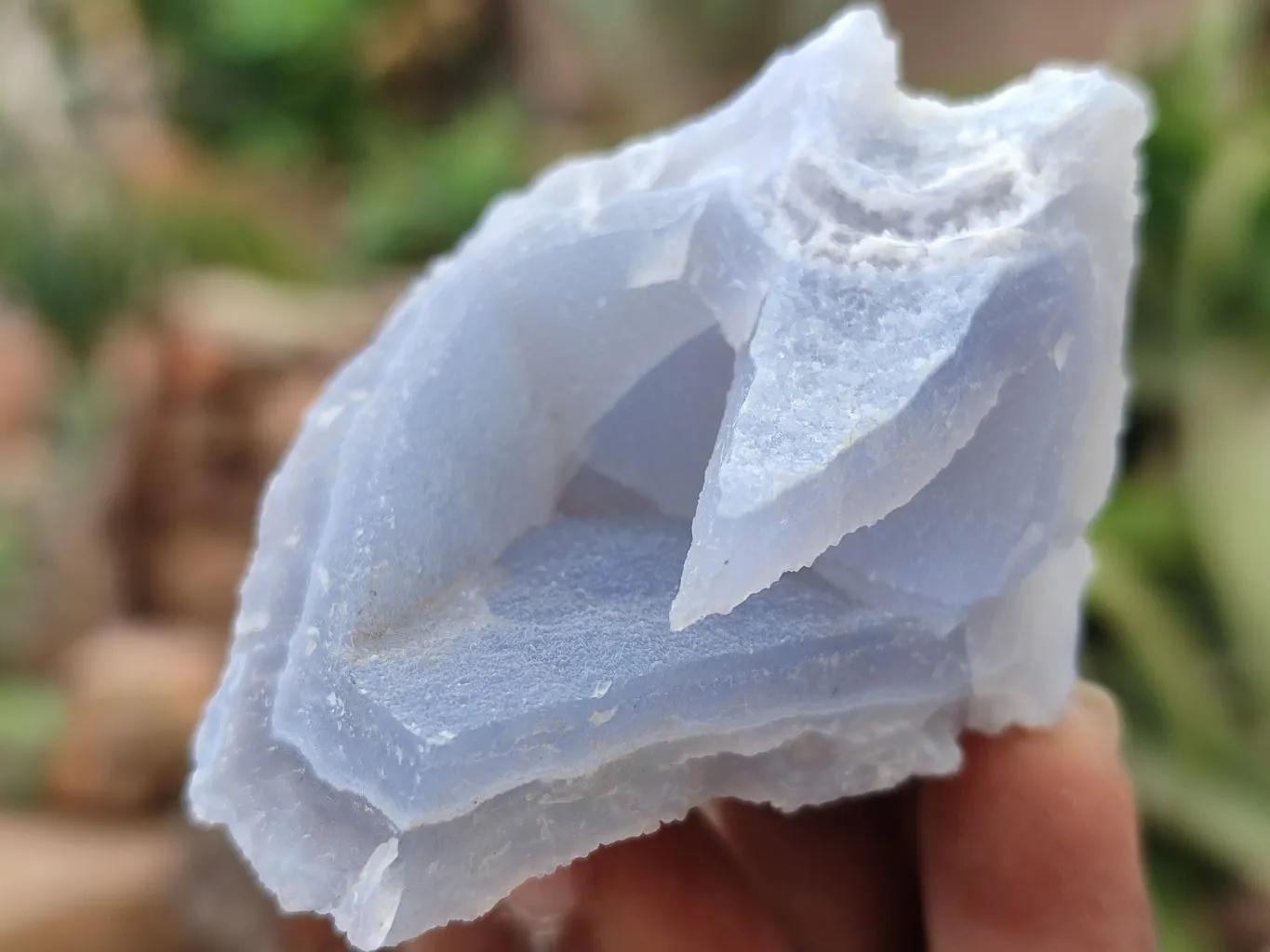 Natural Etched Blue Chalcedony Specimens x 20 From Malawi