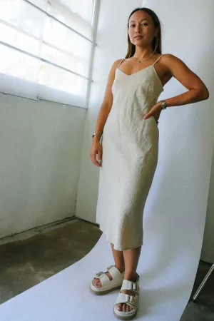 Natural Linen Slip Dress