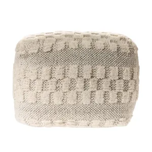 Natural Lr99765 Cream/Light Gray Pouf