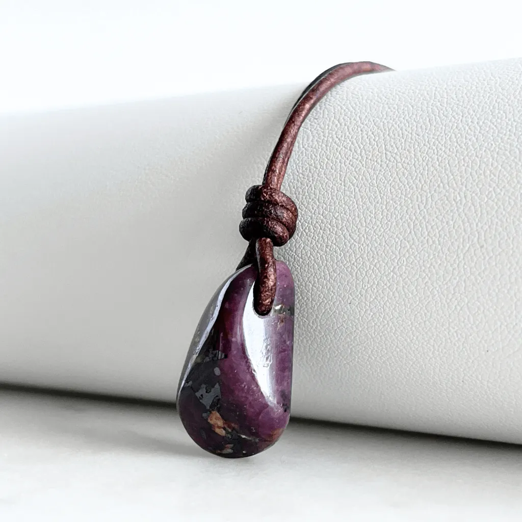 Natural OOAK Ruby Gemstone Pendant - Passionate Love