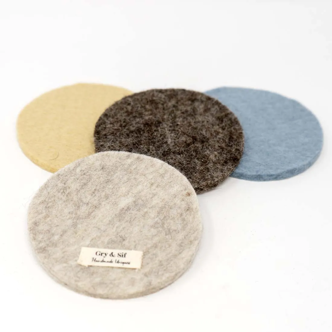 Nature Colors Wool Coaster Set