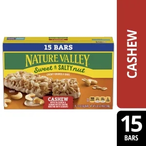 Nature Valley Granola Bars, Sweet and Salty Nut, Cashew, 15 Bars, 18 OZ