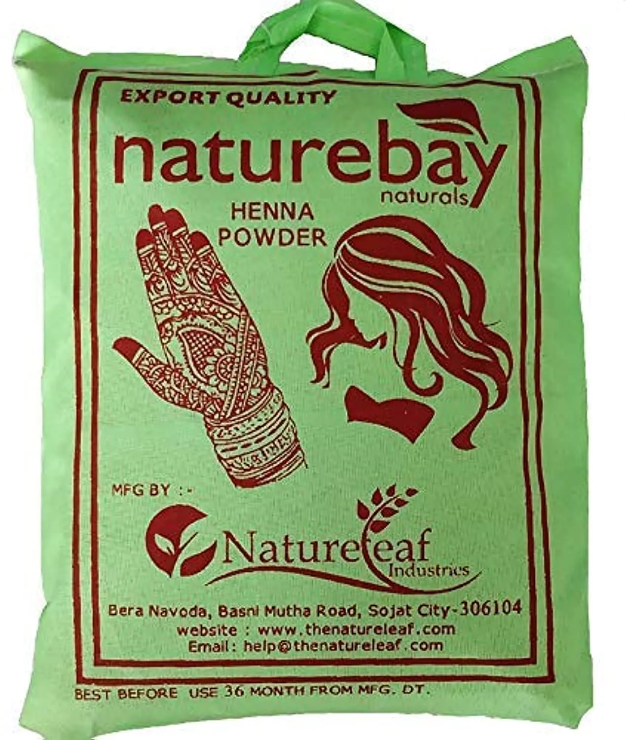 NatureBay Naturals 100% Pure Henna Powder For Natural Hair (cloth filtered)(400gm)