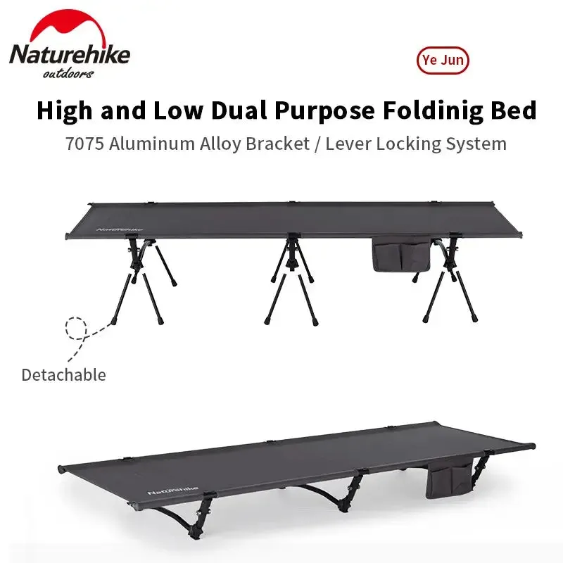 Naturehike Sleeping Pad Camping Tent Cot Hike Bed Outdoor Portable Foldable Aluminium Alloy Camp Cot Camping Travel Leisure Bed