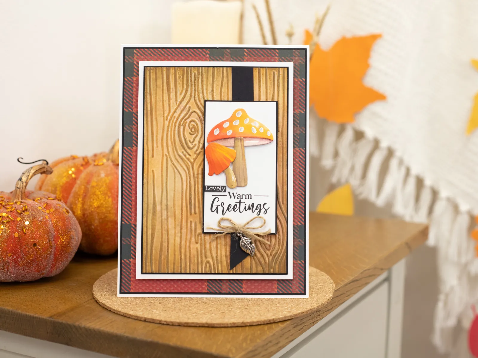 Nature's Garden - Thankful & Blessed 3D Embossing Folder - Wood Bark