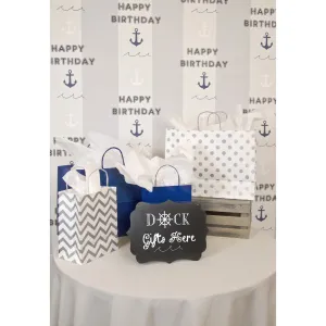 Nautical Birthday Printed Backdrop