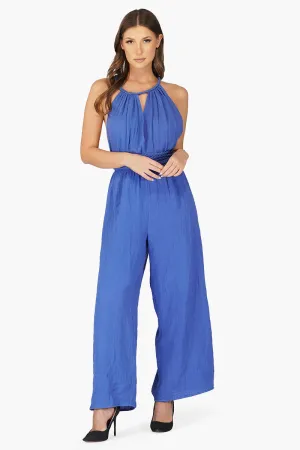 Nautical Blue Cotton Jumpsuit