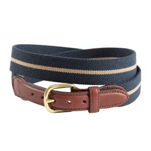 Navy & Khaki Belgian Stretch Children's Belt