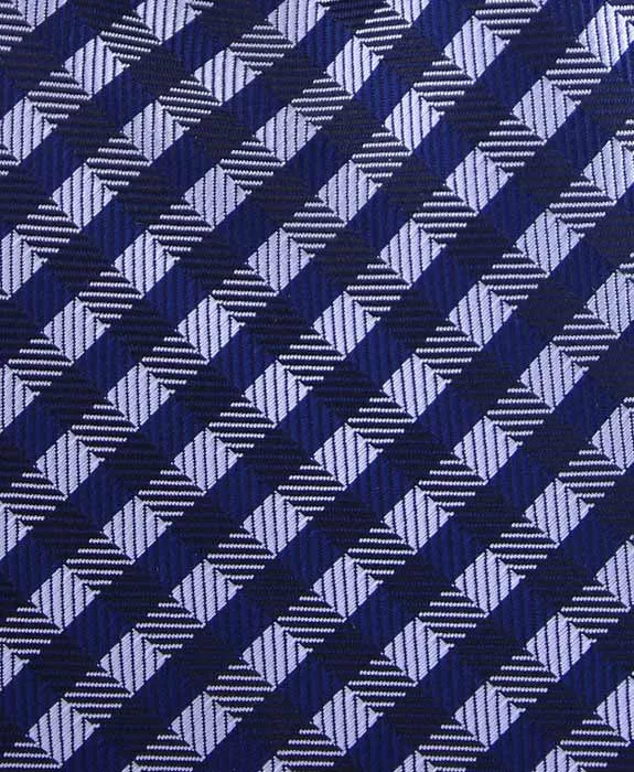 Navy & Silver Crisscross 4" Necktie