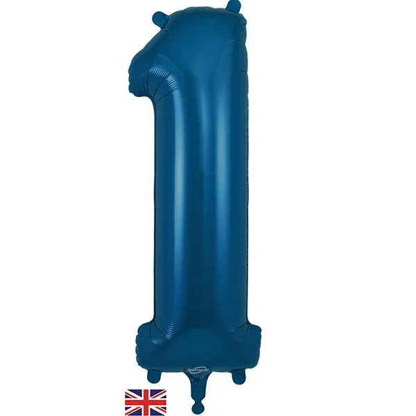 Navy Blue 1 Large Shape Number Balloon