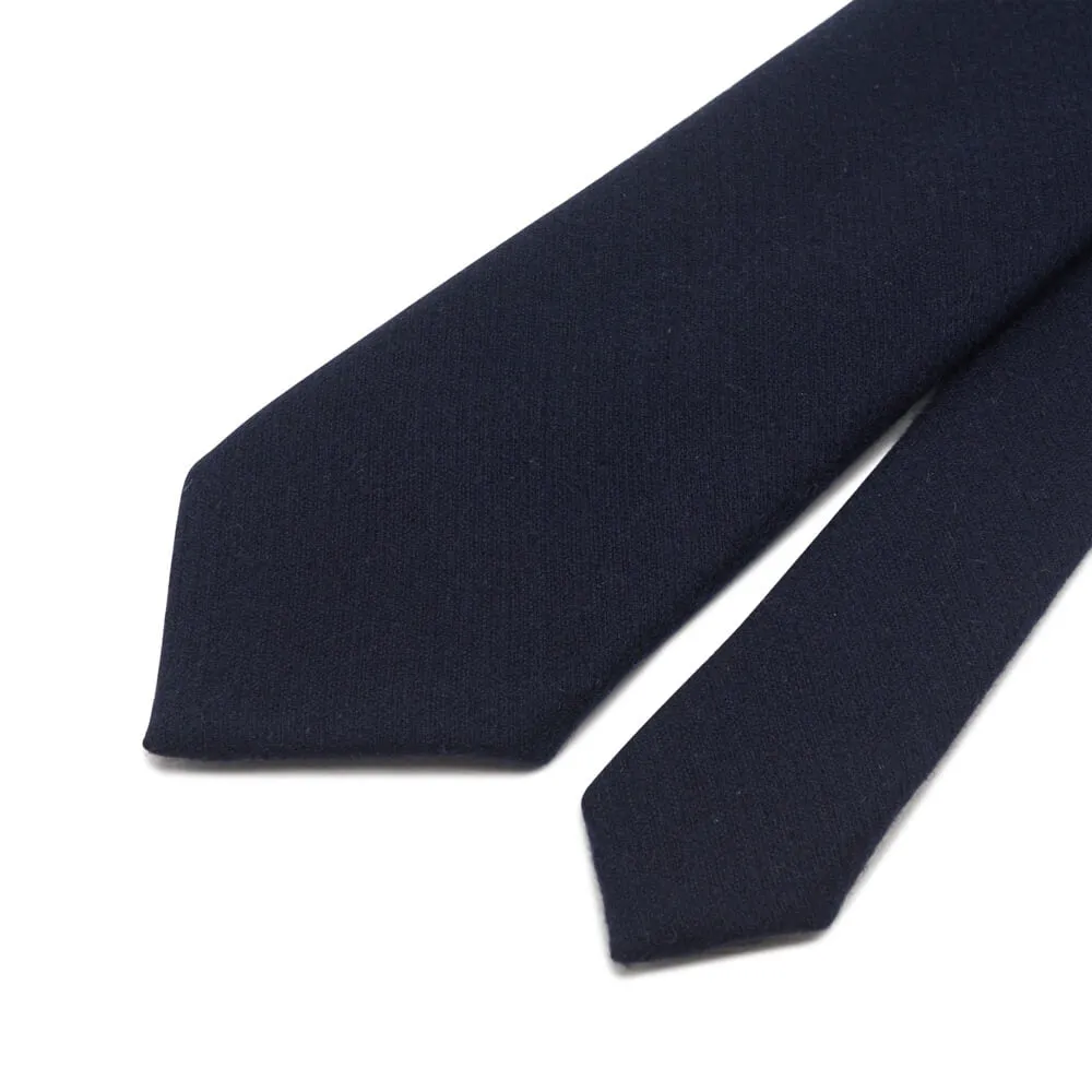 Navy Blue Cashmere Tie