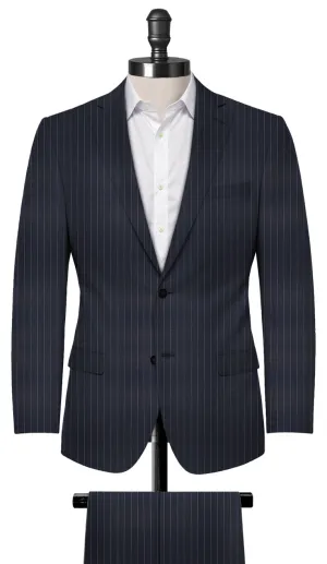 Navy Blue Chalk Stripe Suit