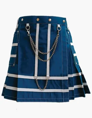 NAVY BLUE GOTHIC UTILITY MINI KILT FOR WOMEN