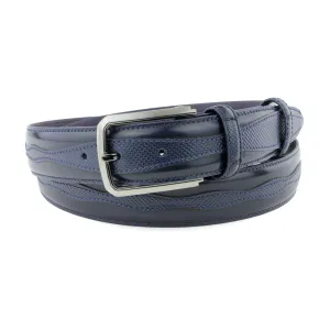 Navy Blue Jolson Design Men's Cordovan Belt