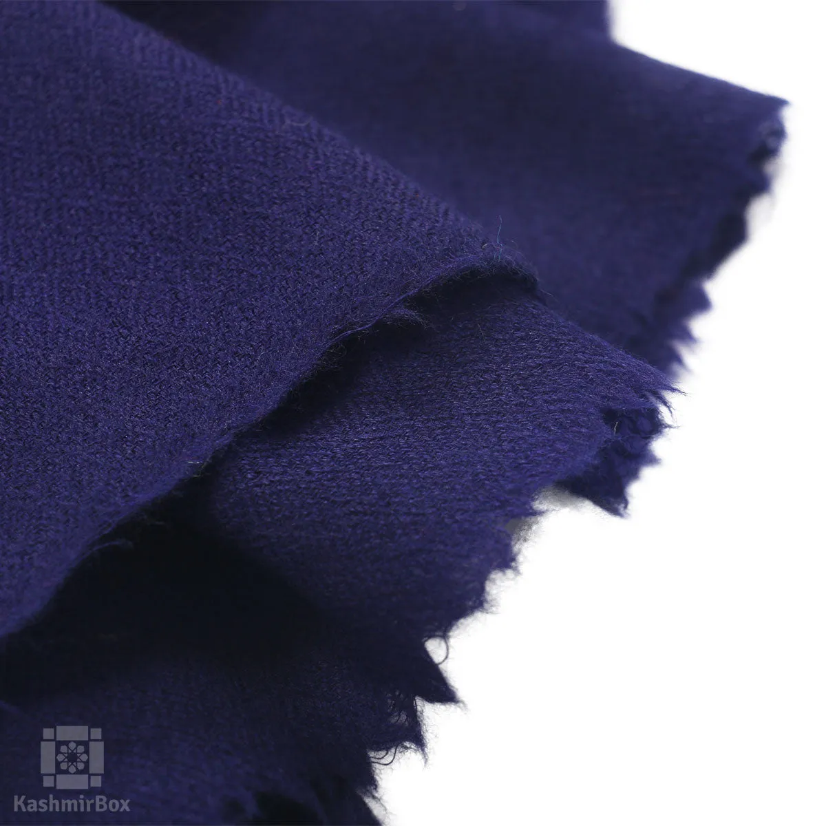 Navy Blue Plain Woolen Stole