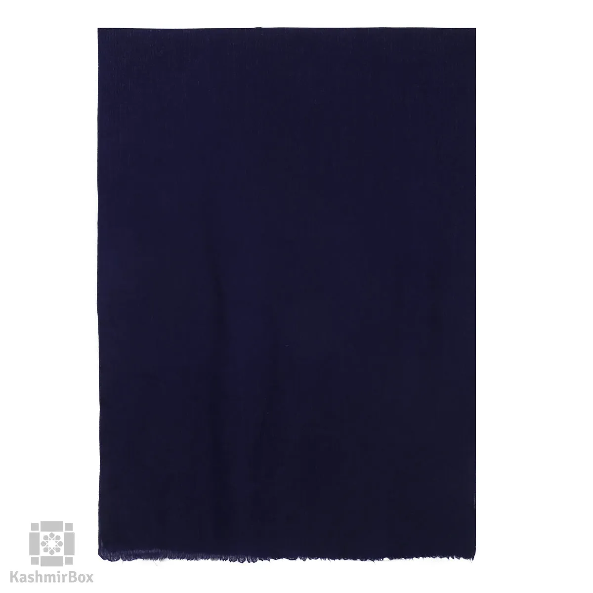 Navy Blue Plain Woolen Stole