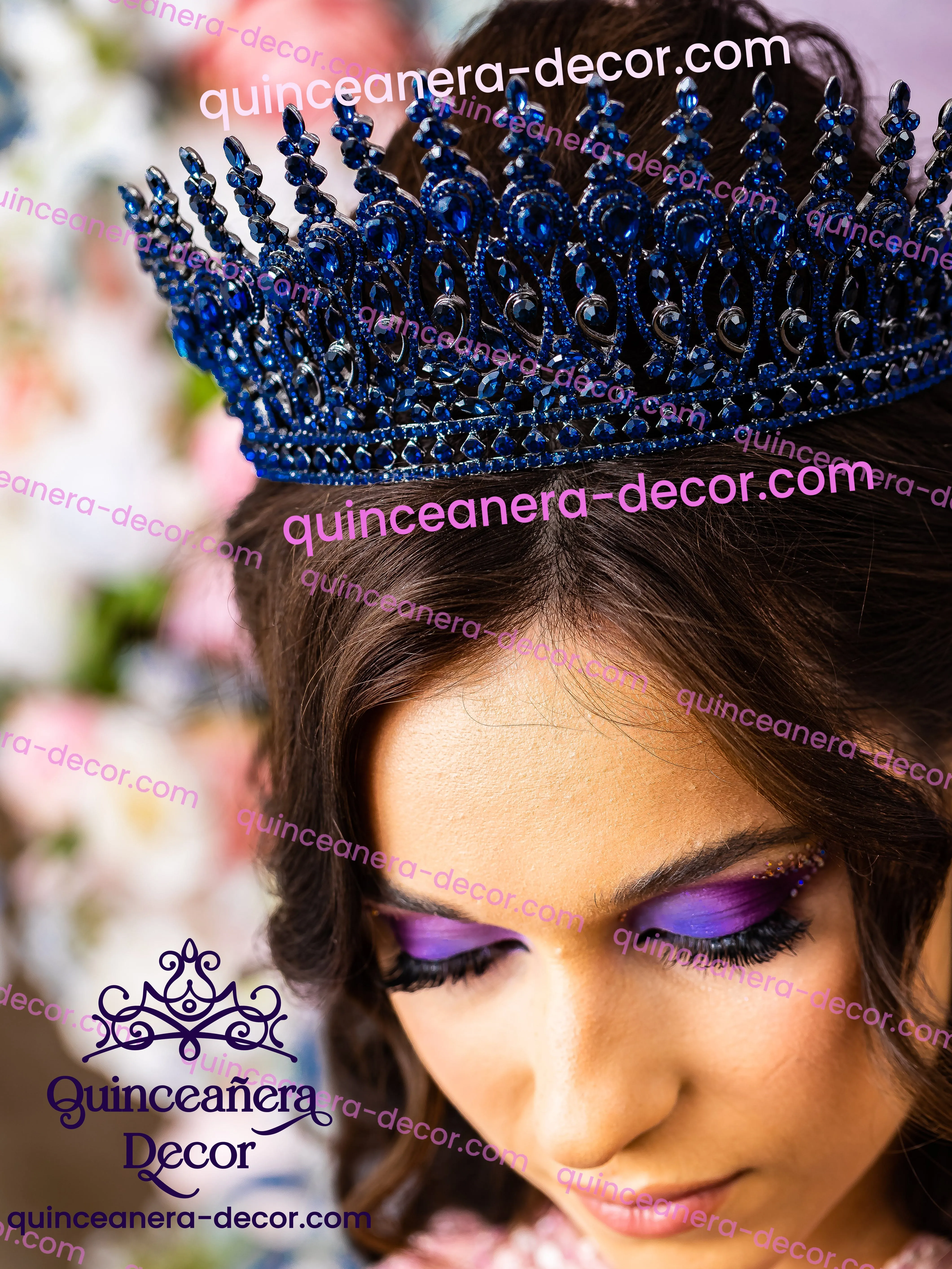 Navy Blue Quinceanera Crown