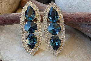 Navy Blue Rebeka Studs