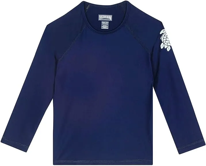 Navy Blue Solid Rashguard