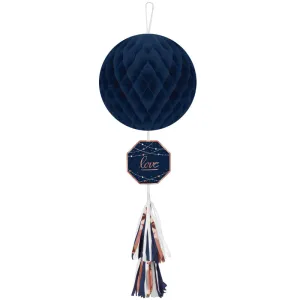 Navy Bride Honeycomb Hanging Decoration And Tail 75cm