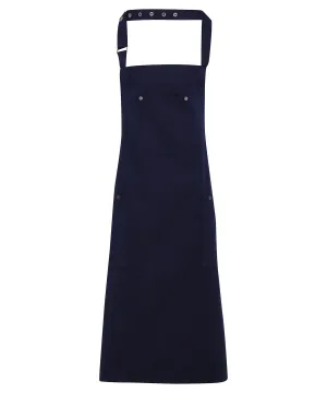 Navy - Chino cotton bib apron