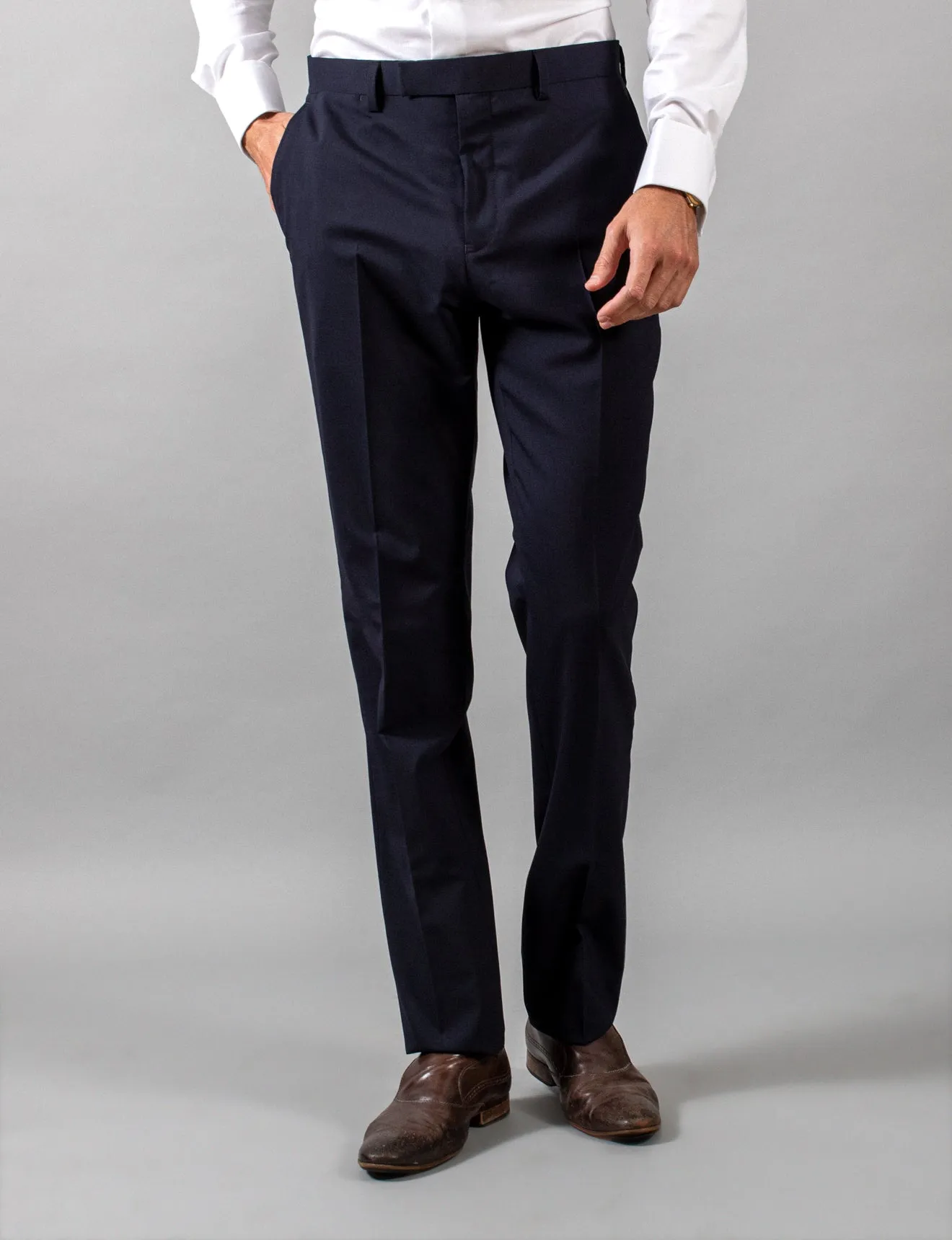 Navy Classic Suit Trousers