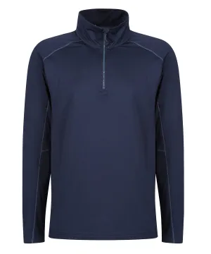 Navy - Core stretch half-zip mid-layer